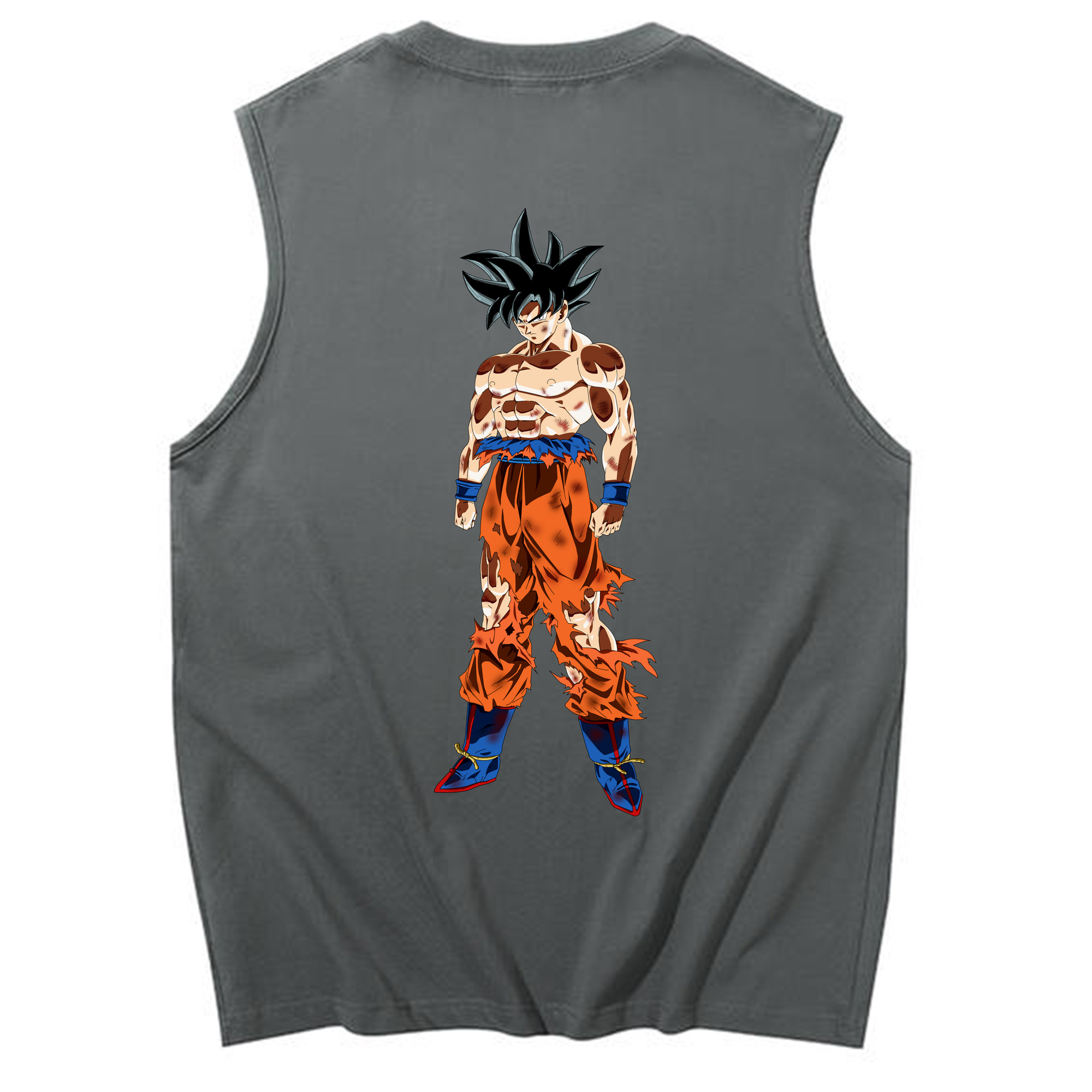 （画像用） ドラゴンボール 孫悟空（そん ごくう）Son Goku カカロット DRAGON BALL Kakarotto コットン100％タンクトップ（背面プリント）
